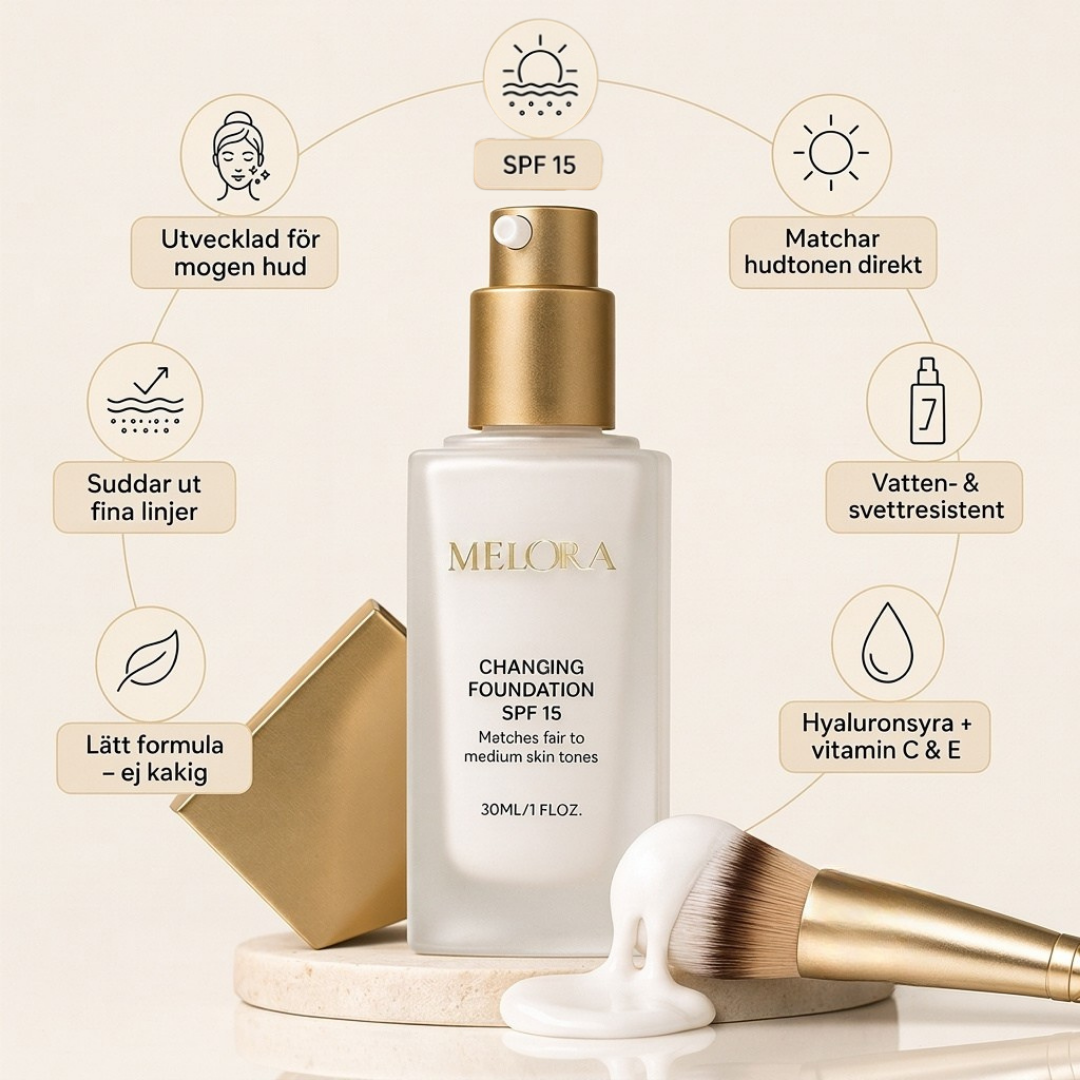 Farveskiftende foundation 30 ml